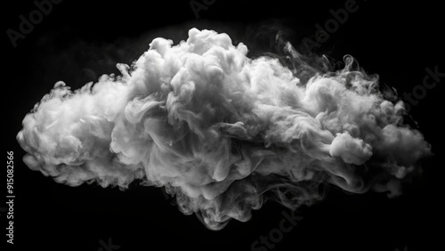 Abstract Smoke Cloud Black and White Photography, Ethereal Vapor, Moody Atmosphere