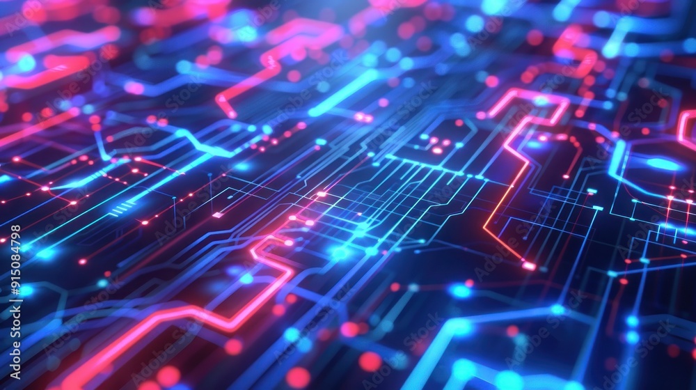 Abstract Digital Circuitry Pattern Abstract Digital Circuitry Pattern