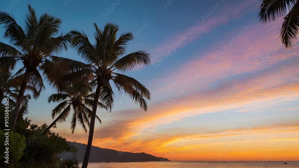 palm trees on the beach palm trees on the beach