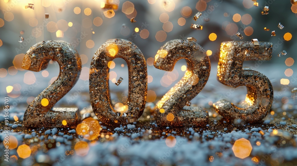 Happy new year 2025 holiday background with numbers 2025. Glittering 2025 text on blue festive background, greeting card, Christmas and new year celebration, holiday season, sparkling light Happy new year 2025 holiday background with numbers 2025. Glittering 2025 text on blue festive background, greeting card, Christmas and new year celebration, holiday season, sparkling light