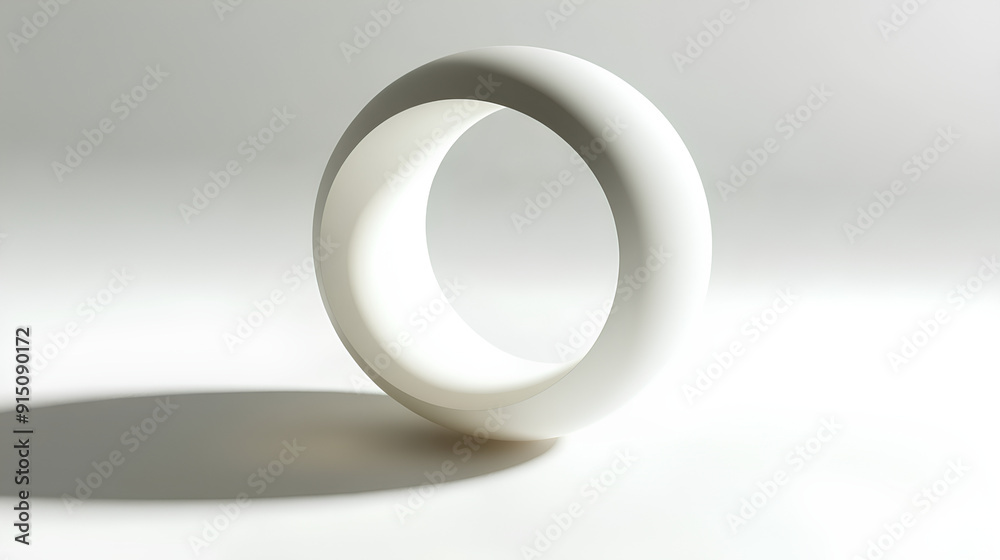 Fotografie Soft shadow ellipse isolated on white background