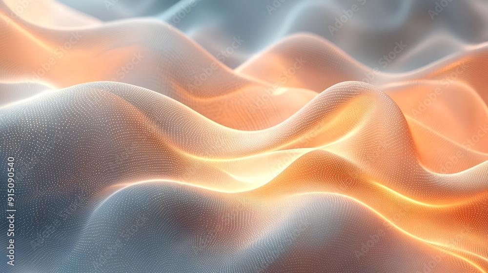 Obraz premium Abstract Orange and White Wave