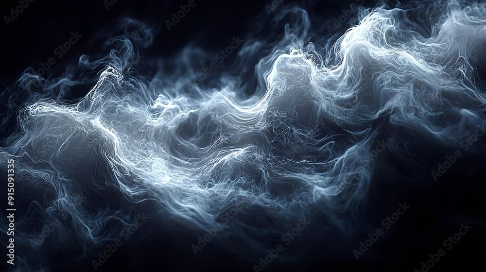 Fototapeta premium Abstract Swirling Light Trails in a Dark Background