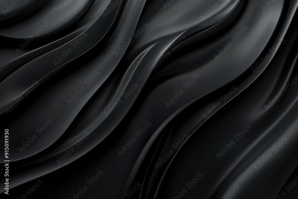 Abstract Black Fabric Waves Abstract Black Fabric Waves