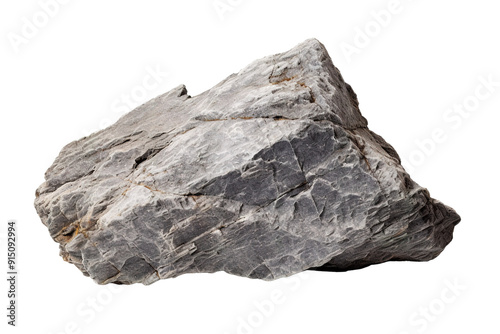 A Majestic Gray Rock Formed Over Millennia in a Serene Natural Landscape on Transparent PNG Background.