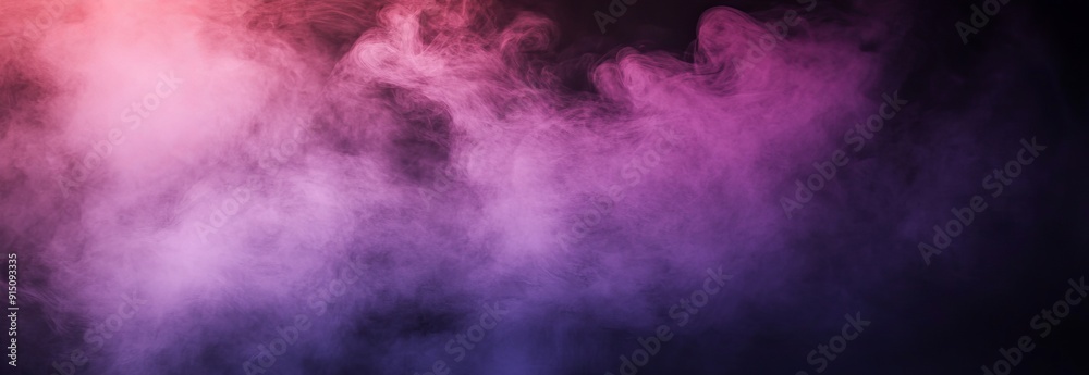 Light and spotlights in an empty room, neon glow background with abstract purple color Light and spotlights in an empty room, neon glow background with abstract purple color