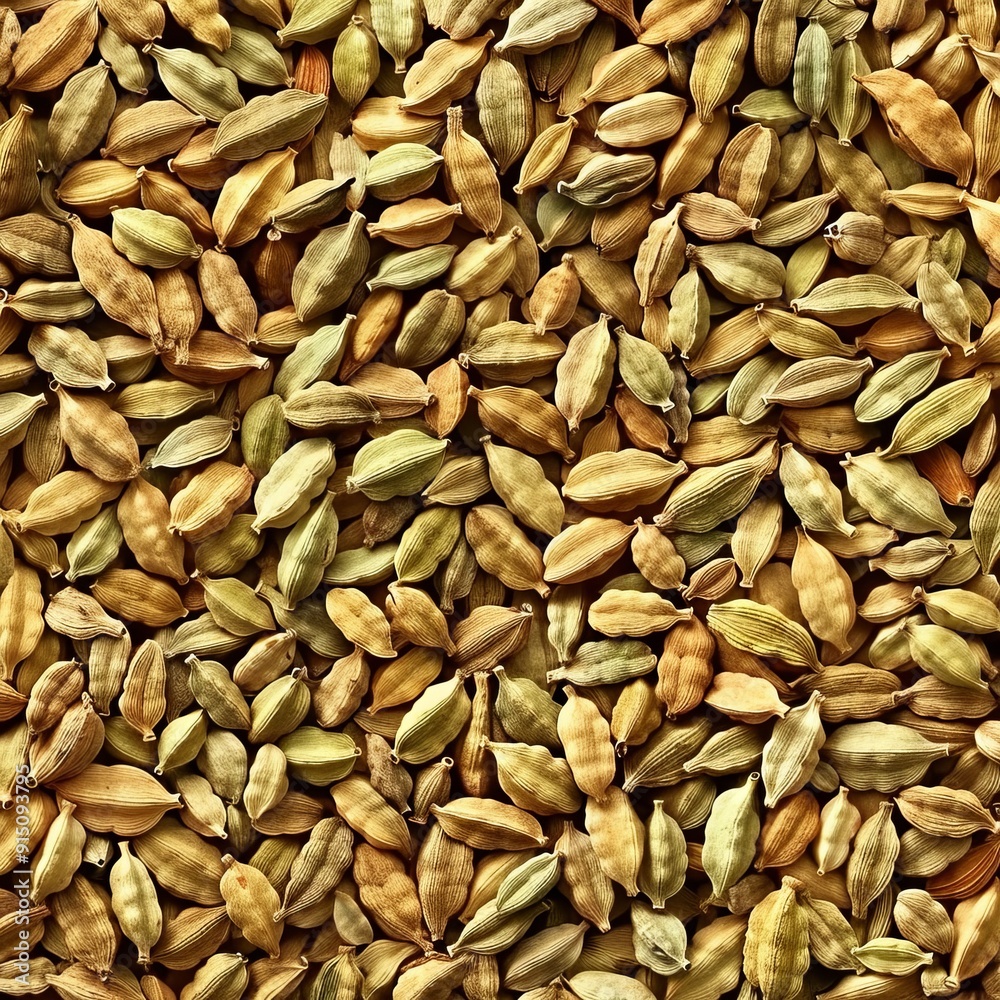 Cardamom texture, green cardamon seeds background, dry kardamon pattern, cardamum spice banner Cardamom texture, green cardamon seeds background, dry kardamon pattern, cardamum spice banner