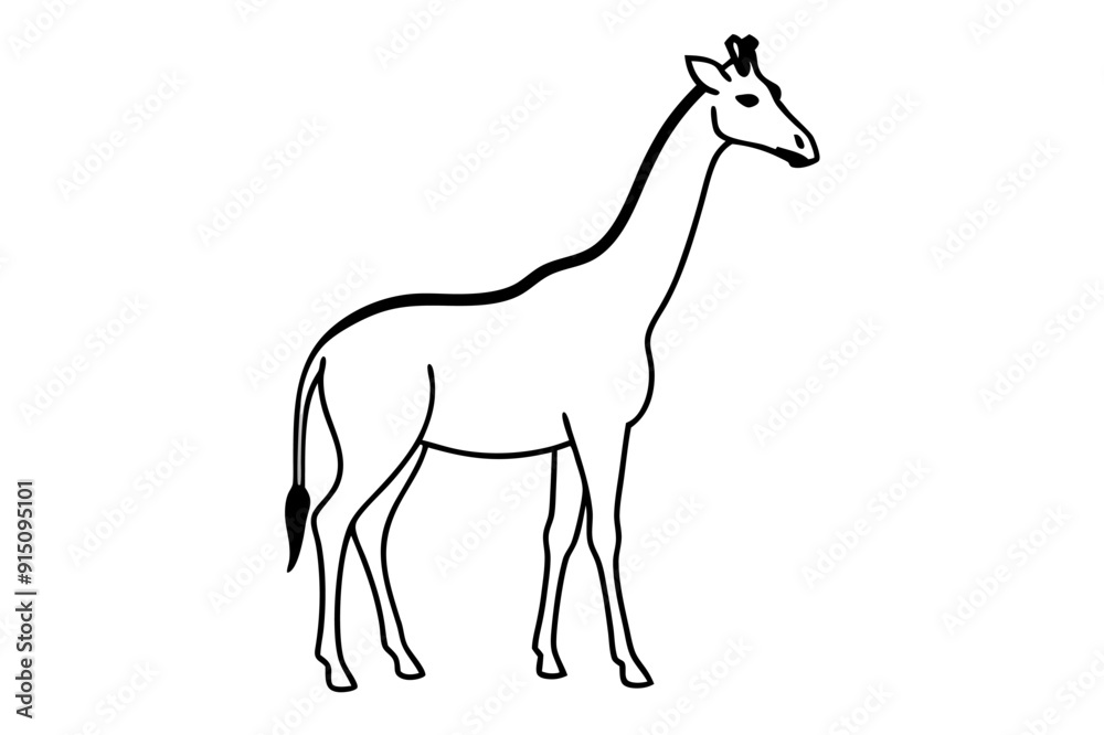 A cute Giraffe vector illustration A cute Giraffe vector illustration