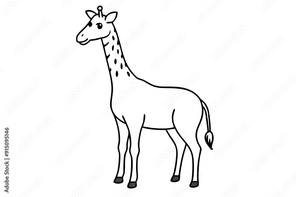 A cute Giraffe vector illustration A cute Giraffe vector illustration