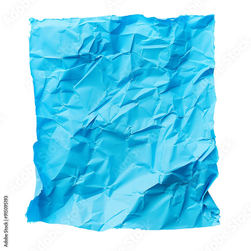 Blue sticky note wrinkled clip art