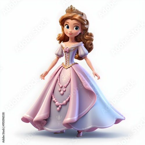 A image of a cartoon princess generative ai
