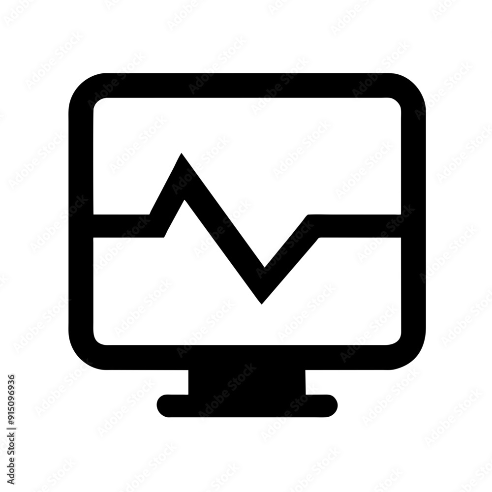ecg monitor Medical monitoring vital signs screen icon vector sign ecg monitor Medical monitoring vital signs screen icon vector sign