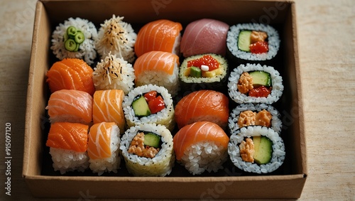 a box of sushi