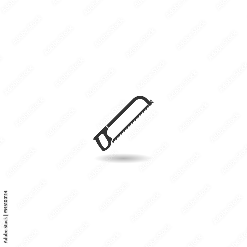 Simple hand Saw icon with shadow