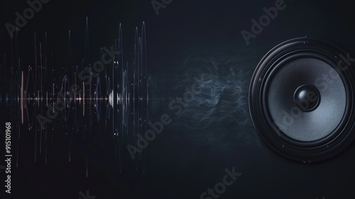 Sound Waves and Speaker - Abstract Audio Visual