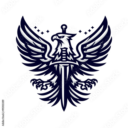EAGLE AND SWORD VECTOR LOGO