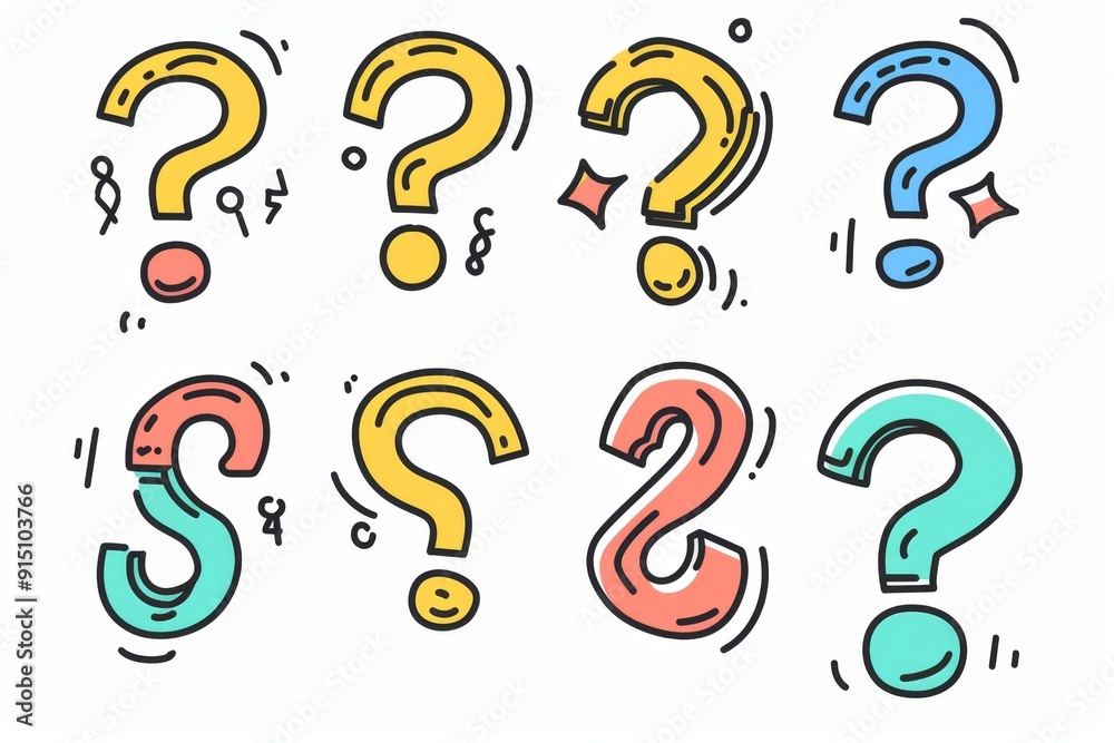 Question mark icon, quiz symbol, interrogation sign, simple rebus silhouette, questions emblem, faq set Question mark icon, quiz symbol, interrogation sign, simple rebus silhouette, questions emblem, faq set
