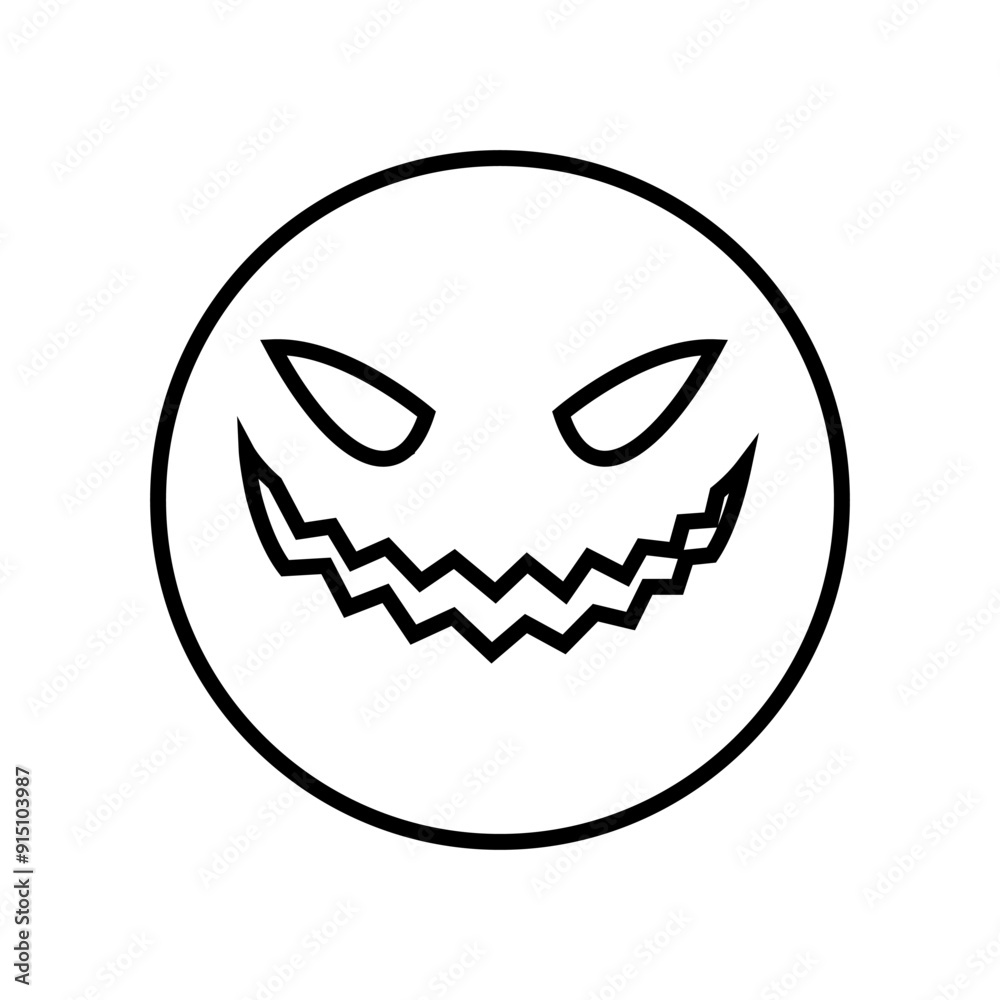 Halloween face icon vector. Scary face illustration sign. Funny Face symbol. Pumpkin face logo. Halloween face icon vector. Scary face illustration sign. Funny Face symbol. Pumpkin face logo.