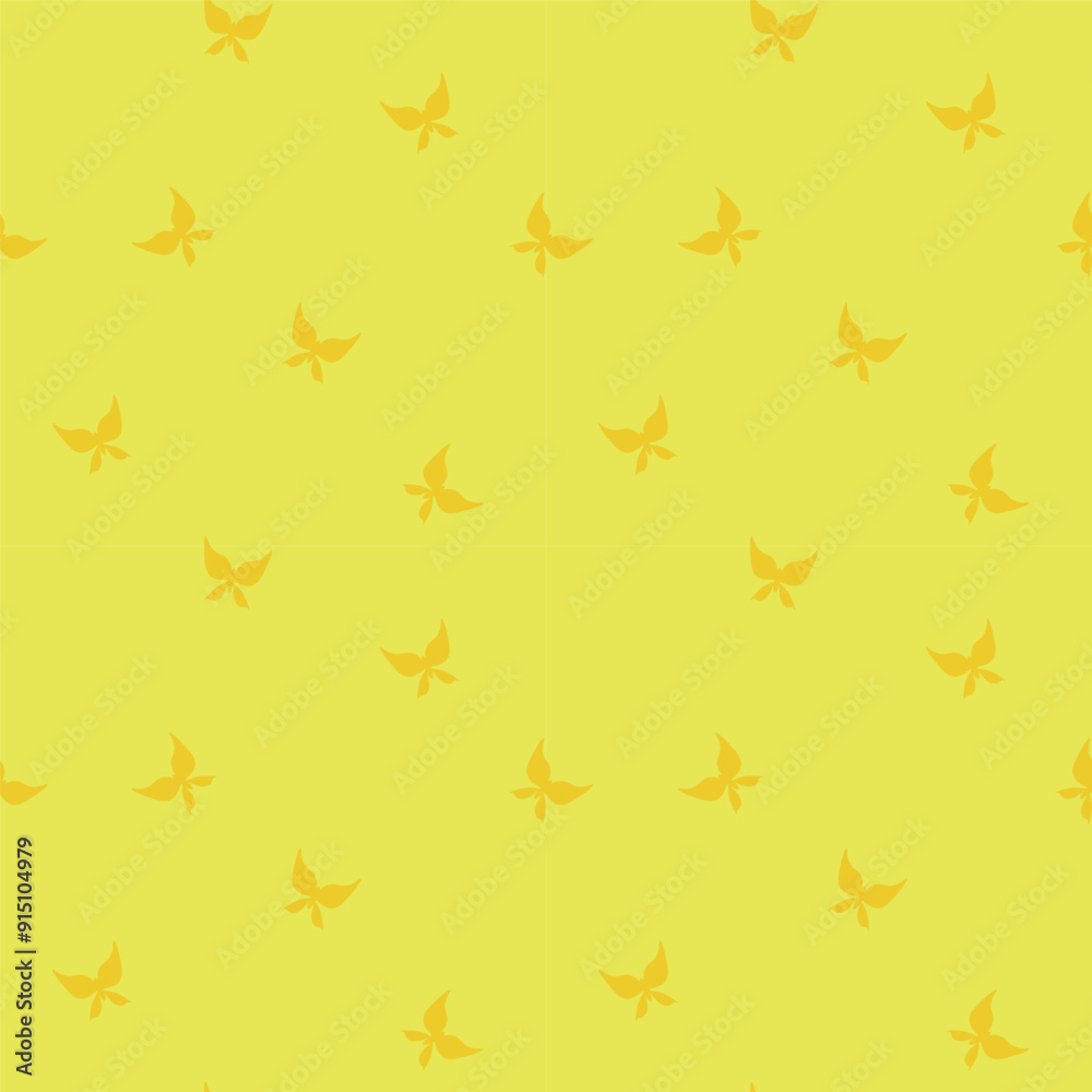 seamless yellow pattern with yellow butterflies seamless yellow pattern with yellow butterflies