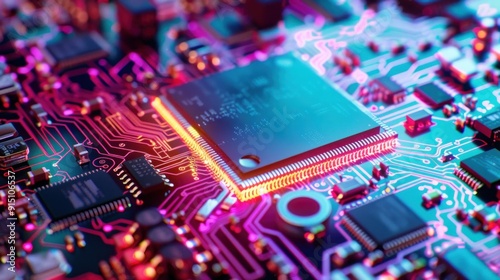 Circuit Board with Illuminated Processor