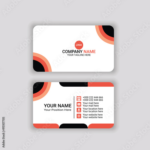 professional business card or visiting card template design