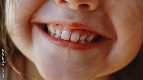 Close-Up of a Child's Smiling Mouth