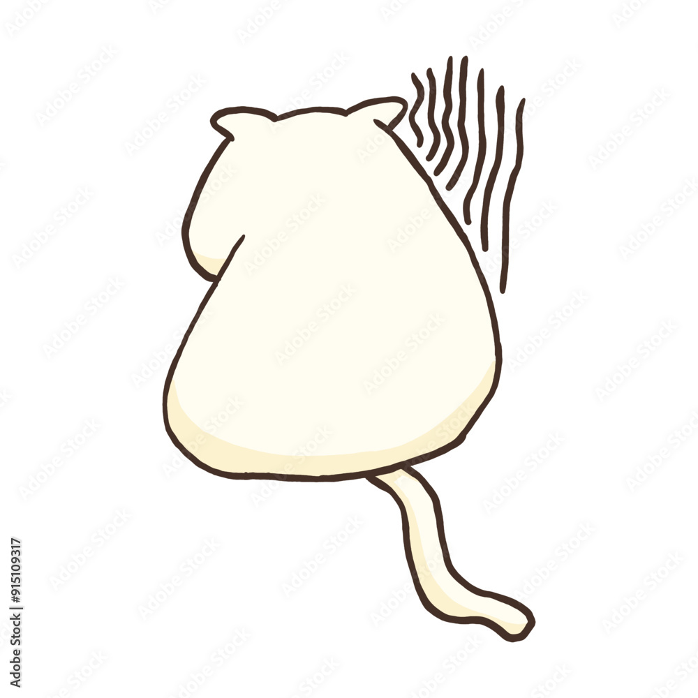 cute kawaii cat sulking clipart illustration cute kawaii cat sulking clipart illustration
