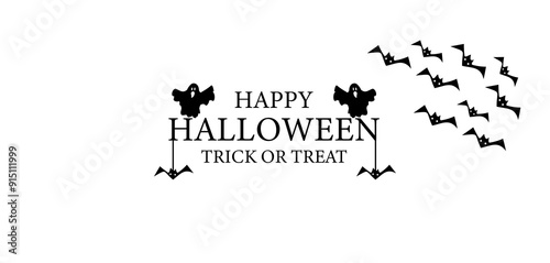 Frightfully Fantastic Happy Halloween Text Design photo