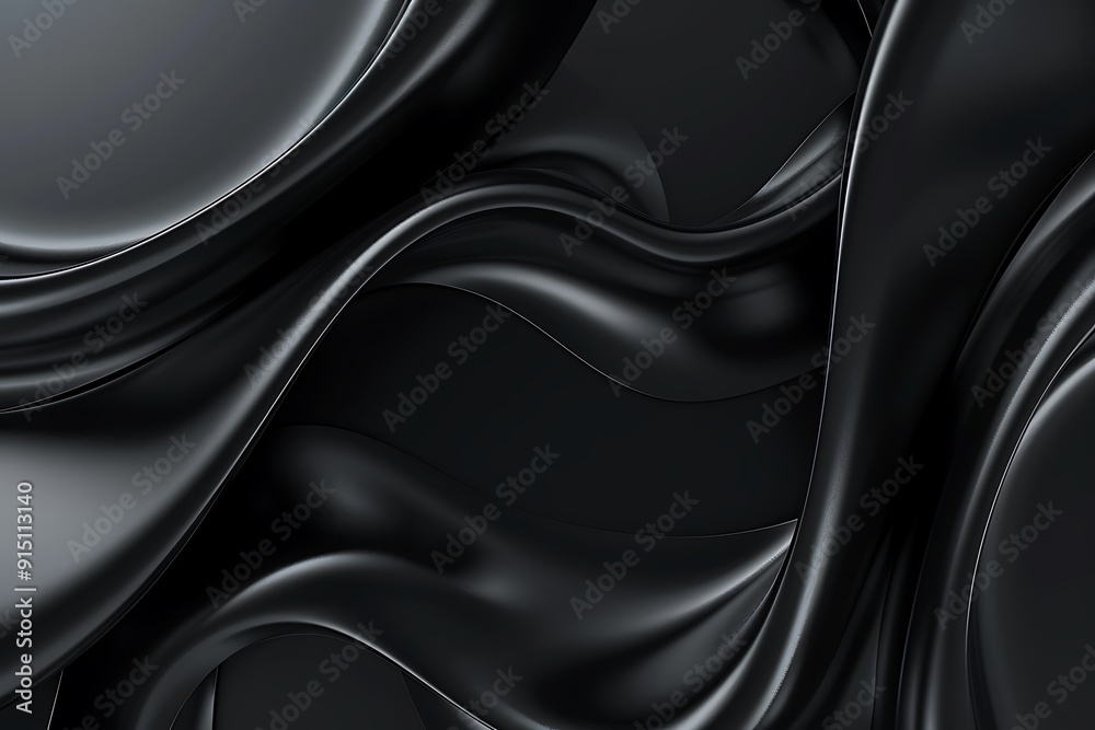 Fototapeta premium Abstract Black Wavy Pattern