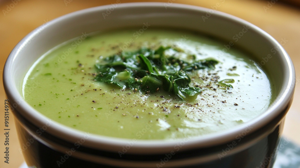 vegetable spinach soup in a bowl vegetable spinach soup in a bowl