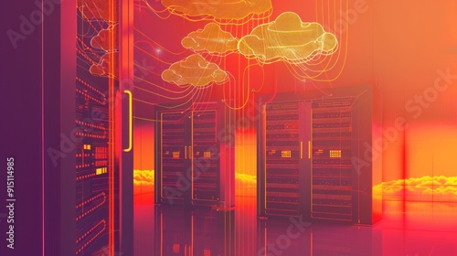 Cloud Computing Data Center Interior