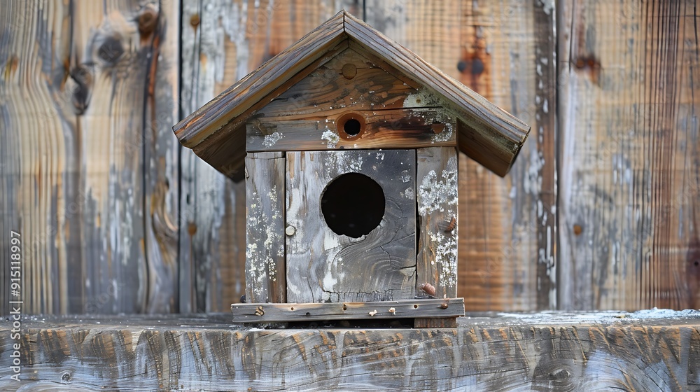 Old wooden bird house