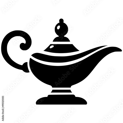 Silhouette of Aladdin's lamp