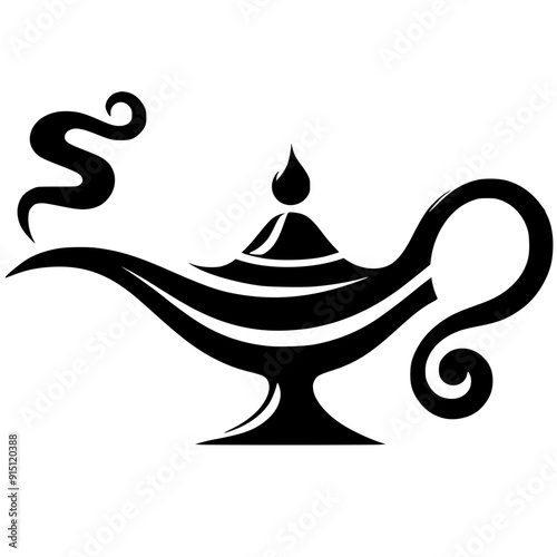 Silhouette of Aladdin's lamp