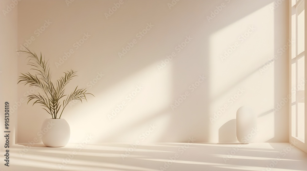 Minimalist White IT Room Office with Warm Natural Lighting and Decor Minimalist White IT Room Office with Warm Natural Lighting and Decor