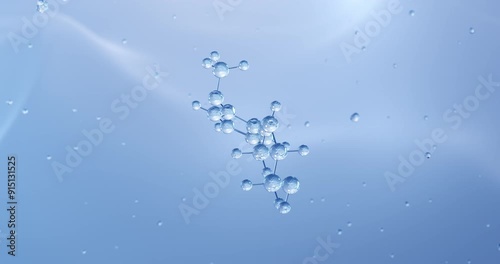 Wallpaper Mural Guaifenesin rotating molecular structure, 3d model of molecule, expectorant medication, looped video Torontodigital.ca