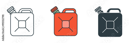 Fuel Canister icon symbol vector illustration isolated on white background