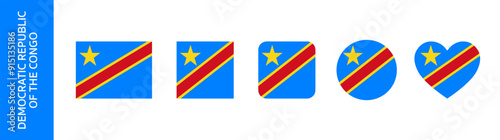 Flag of Democratic Republic of the Congo or DRC