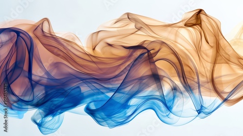 Colorful Abstract Smoke Waves: Dynamic Light and Movemen