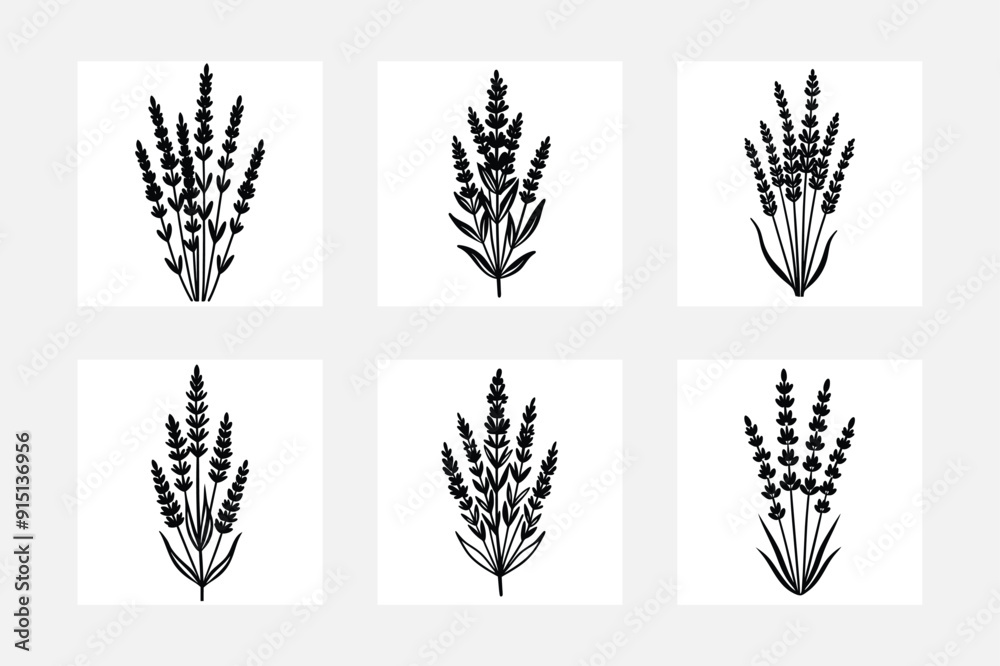 Obraz premium Captivating Minimal Lavender Flower Artwork Designs 