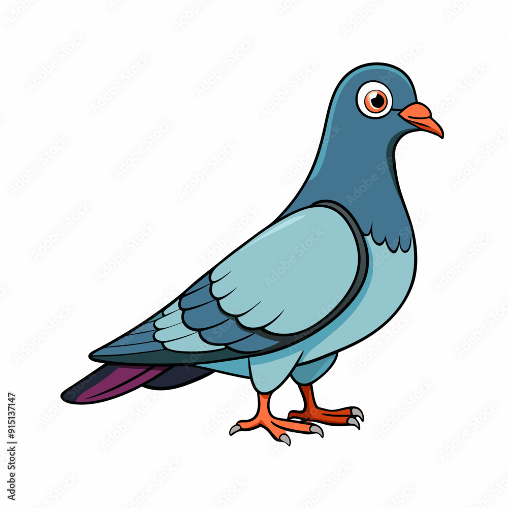 Fototapeta premium Pigeon art vector illustration