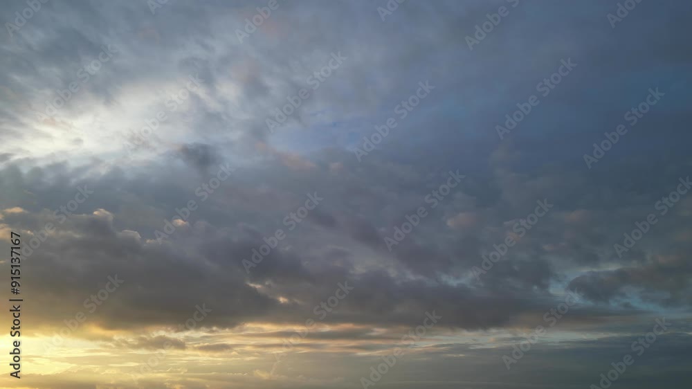 Colourful Sky and Clouds During Sunset over England UK Colourful Sky and Clouds During Sunset over England UK