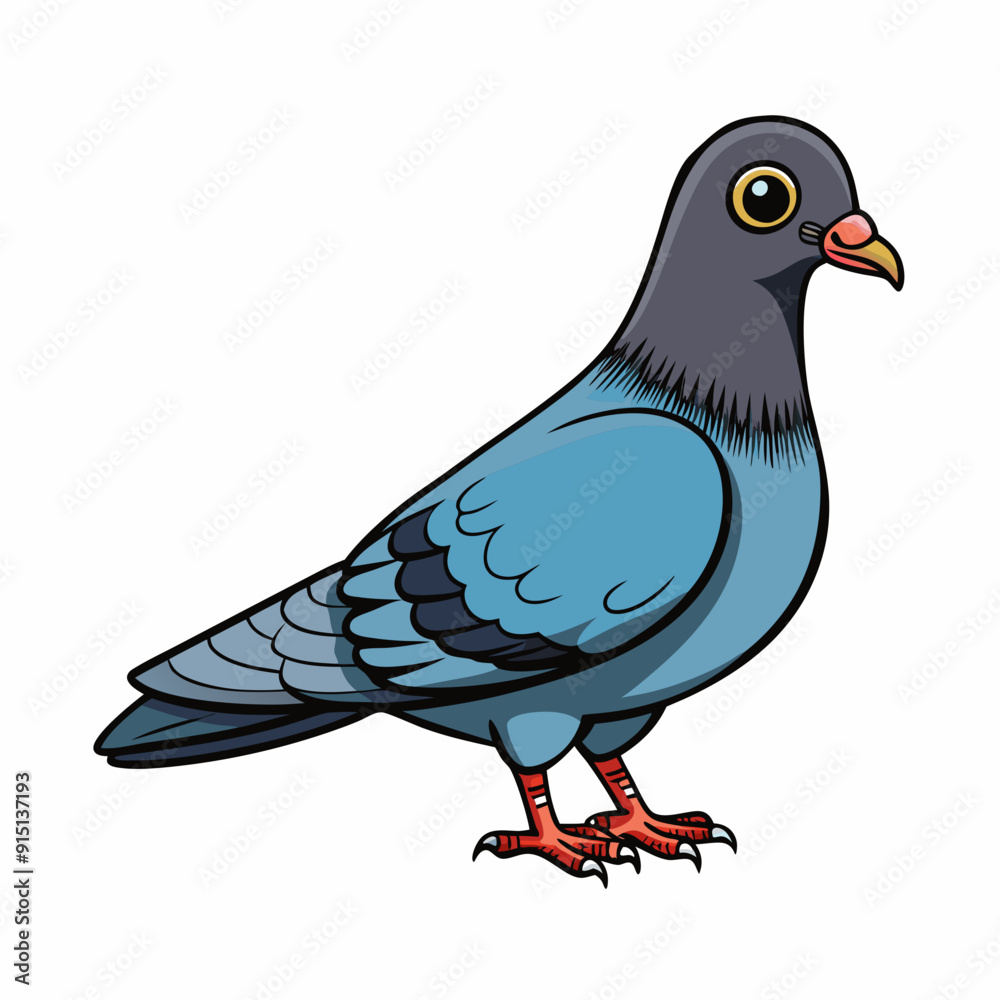 Fototapeta premium Pigeon art vector illustration