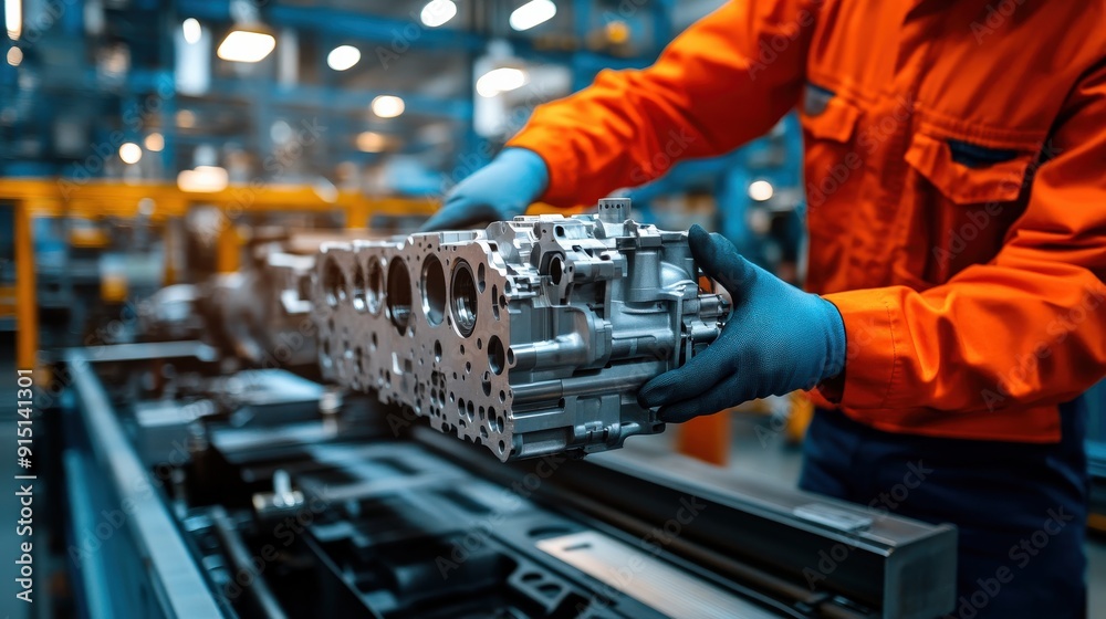 A man in a safety suit is working on a car engine. A man in a safety suit is working on a car engine.