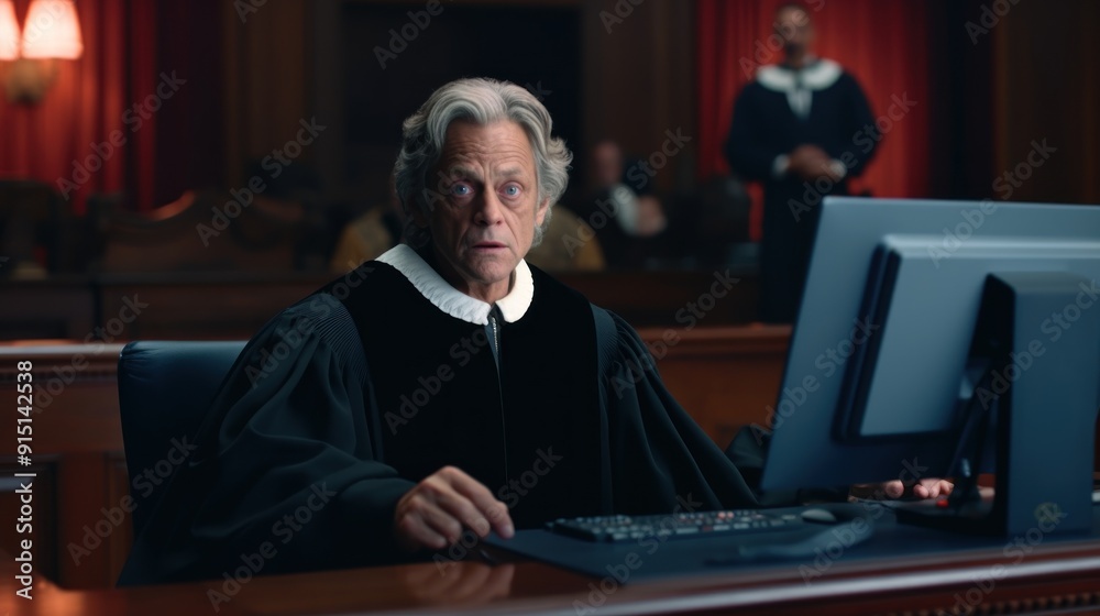 Judge in Courtroom Judge in Courtroom
