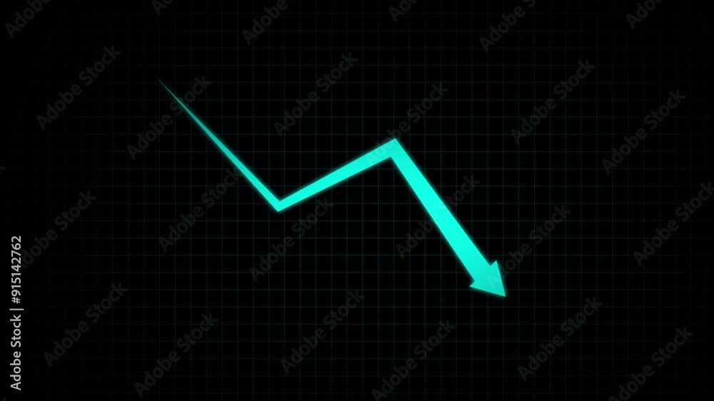 Business growth arrow and graph chart, Business line arrow, improvement, business strategy, arrow rising down Business growth arrow and graph chart, Business line arrow, improvement, business strategy, arrow rising down