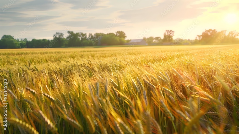 Naklejka premium A vast agricultural field with even rows