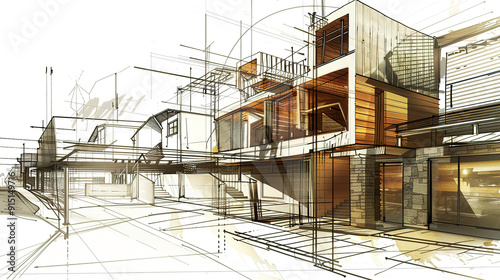 The Fascinating World of Abstract Architectural Drawings: A Blend of Creativity and Innovation. Showcasing Unconventional Designs and Inspiring Spatial Concepts.