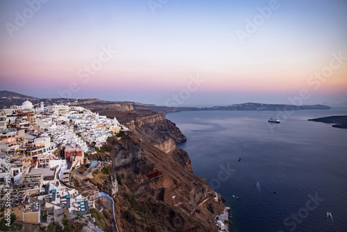 Plakat w ramie Santorini