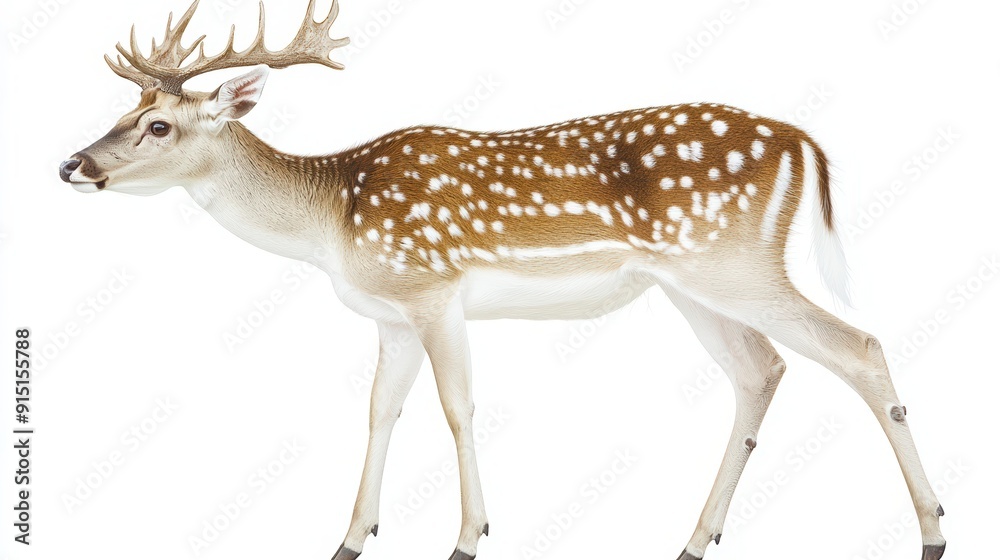 Majestic Deer Standing in Forest Clearing - Wildlife Photography Portrait in Nature Majestic Deer Standing in Forest Clearing - Wildlife Photography Portrait in Nature